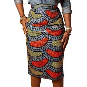 High Waist Midi African Ankara Pencil Skirt